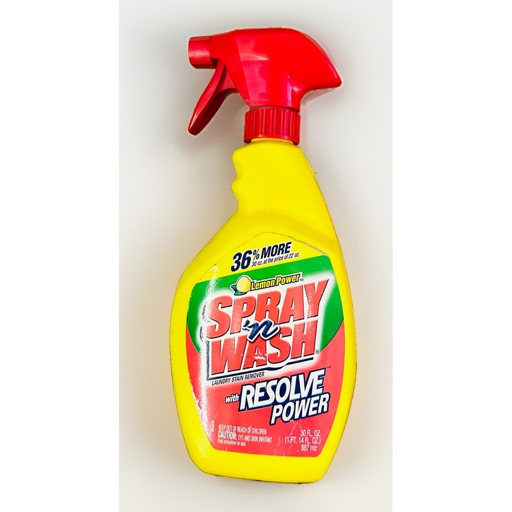 RESOLVE GOLD Spray N Wash Lemon Power 30oz Laundry Stain Remover New Rare